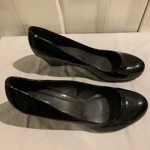 Patent Leather Closed-Toe Pumps